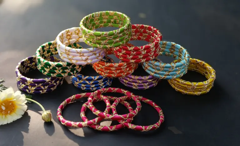 Silk Thread Gota Bangles