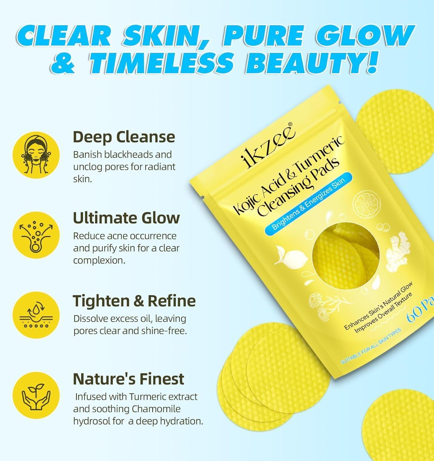 Turmeric Kojic Acid Cleansing Pads (20 Pads)