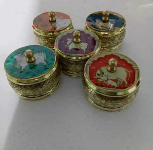 PICHWAI 2 INCH KUMKUM BOX(Dibbi)