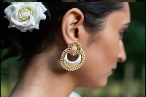 Silk Thread Chandbali Earrings
