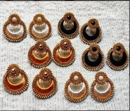 Silk Thread Chandbali Earrings